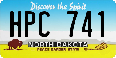 ND license plate HPC741