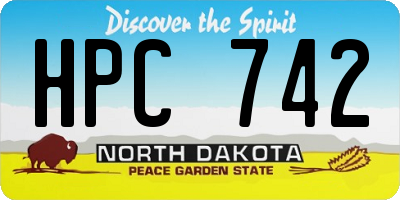 ND license plate HPC742