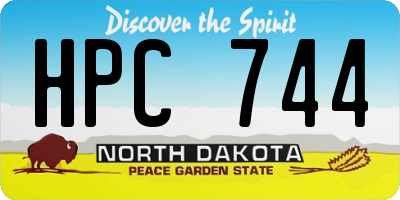 ND license plate HPC744
