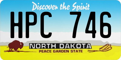 ND license plate HPC746