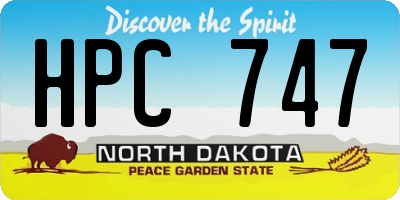 ND license plate HPC747