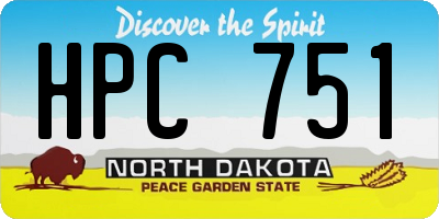 ND license plate HPC751