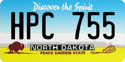 ND license plate HPC755