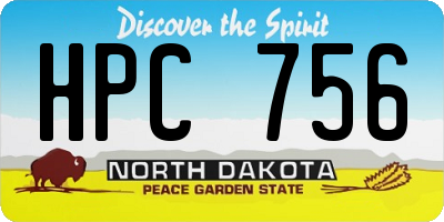 ND license plate HPC756