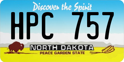 ND license plate HPC757