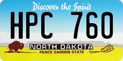ND license plate HPC760
