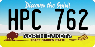 ND license plate HPC762