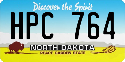 ND license plate HPC764