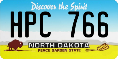 ND license plate HPC766