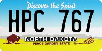 ND license plate HPC767