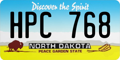 ND license plate HPC768