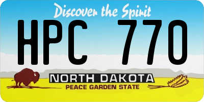 ND license plate HPC770