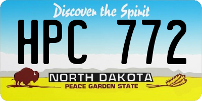 ND license plate HPC772