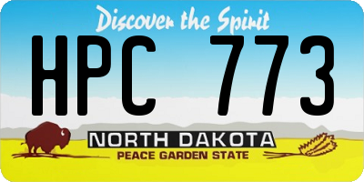 ND license plate HPC773