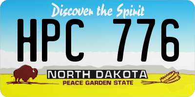 ND license plate HPC776