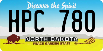 ND license plate HPC780