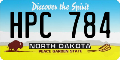 ND license plate HPC784