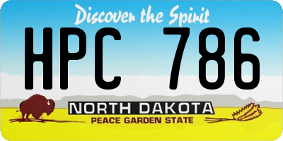 ND license plate HPC786