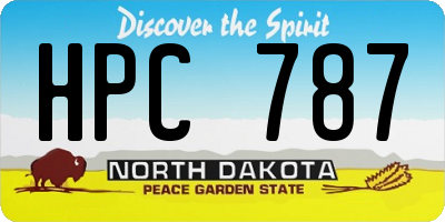 ND license plate HPC787