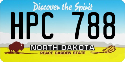 ND license plate HPC788