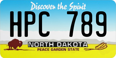 ND license plate HPC789