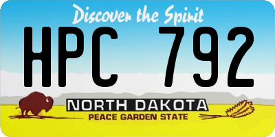 ND license plate HPC792