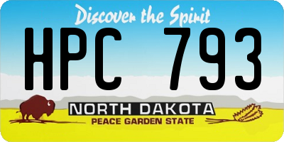 ND license plate HPC793