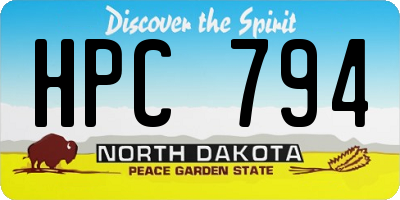 ND license plate HPC794