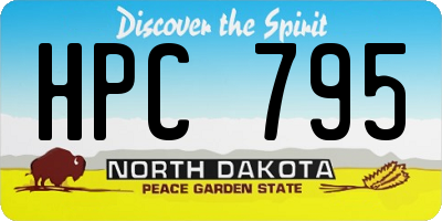 ND license plate HPC795