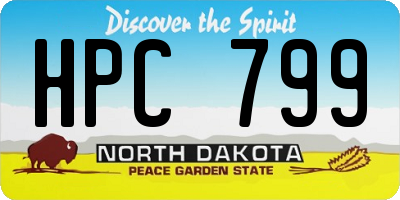 ND license plate HPC799
