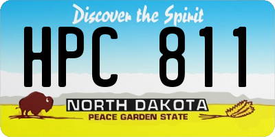 ND license plate HPC811