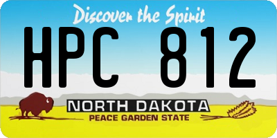 ND license plate HPC812