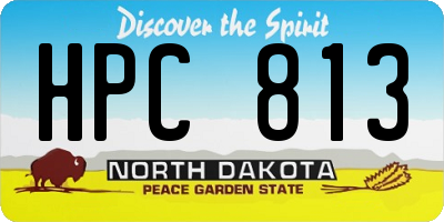 ND license plate HPC813