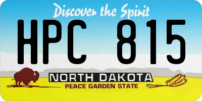 ND license plate HPC815