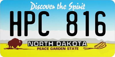 ND license plate HPC816