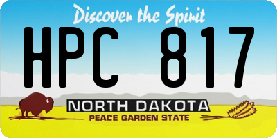 ND license plate HPC817