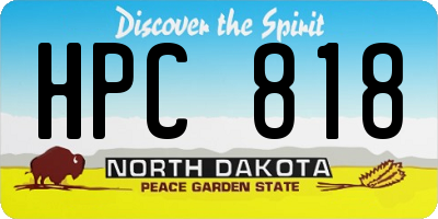 ND license plate HPC818
