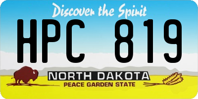 ND license plate HPC819