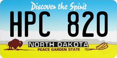 ND license plate HPC820
