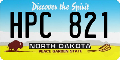 ND license plate HPC821