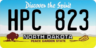 ND license plate HPC823
