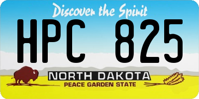 ND license plate HPC825