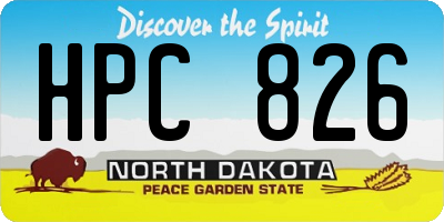 ND license plate HPC826