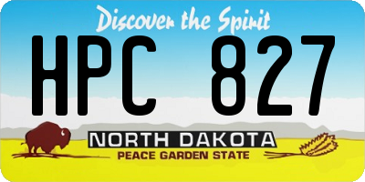 ND license plate HPC827