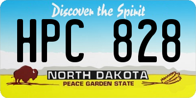 ND license plate HPC828