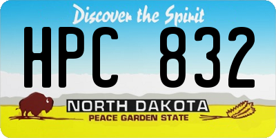 ND license plate HPC832
