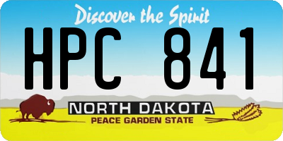 ND license plate HPC841