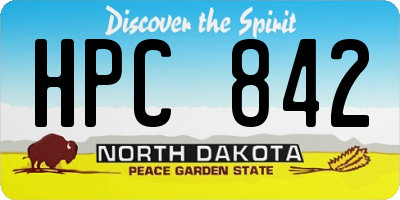 ND license plate HPC842