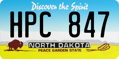 ND license plate HPC847