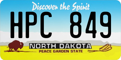 ND license plate HPC849